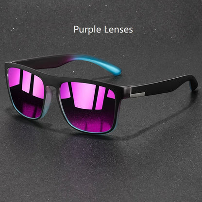 Amiriva Unisex Retro Rectangle Sunglasses with Polarized Lenses and UV400 Protection for Outdoor Activities