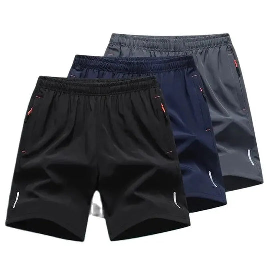 Amiriva men's breathable summer sports shorts with elastic waist, solid color design, and sizes up to 8XL for casual and athletic wear