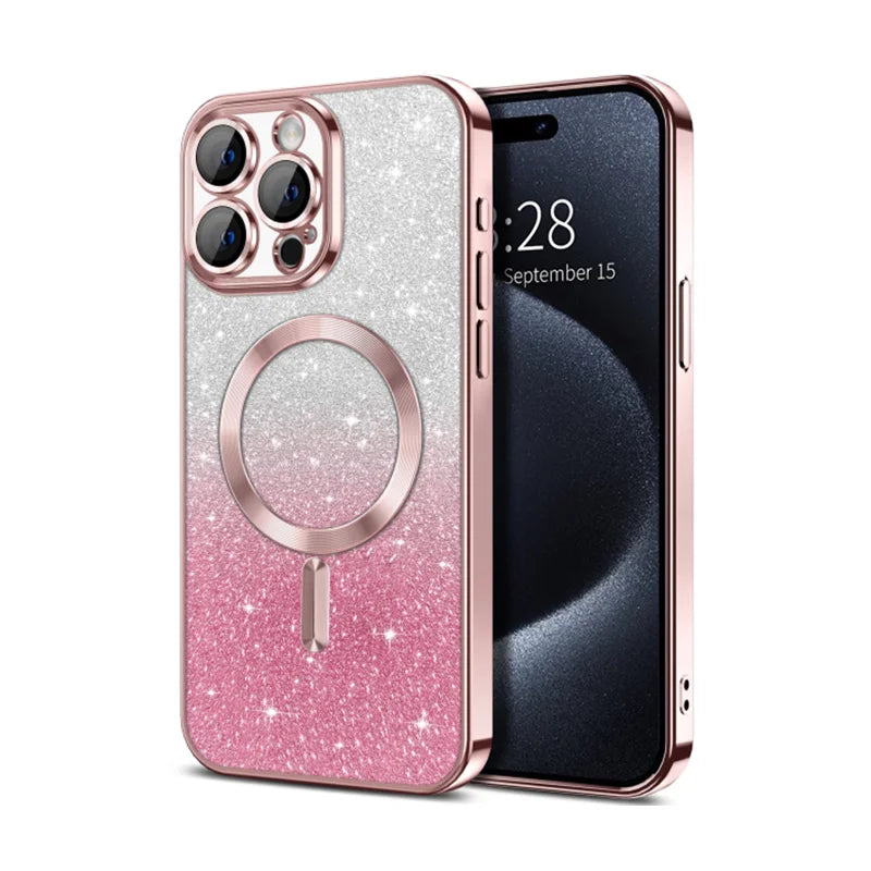 Luxury Plating Glitter Magnetic Case For iPhone - (SF1011A)