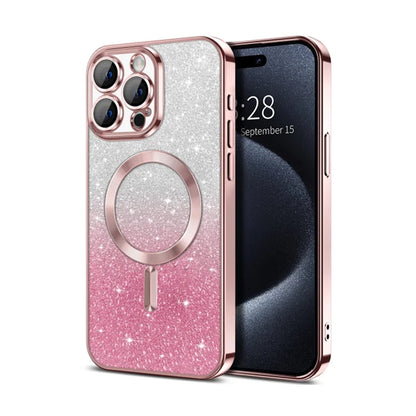 Luxury Plating Glitter Magnetic Case For iPhone - (SF101B)
