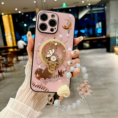 MagSafe Case with Diamond Glitter & Built-in Bracket for iPhone - (SN1002)