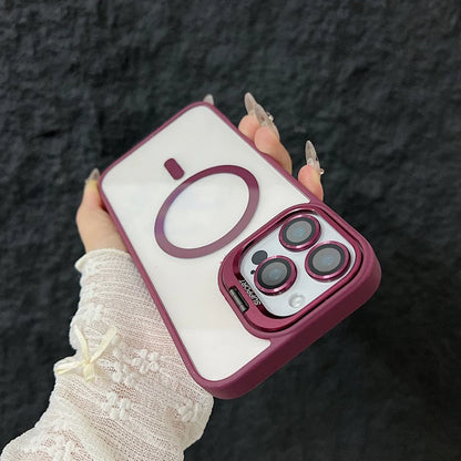Luxury Magnetic Shockproof iPhone Case – MagSafe Compatible with Stand & Lens Protection - (SF2020A)