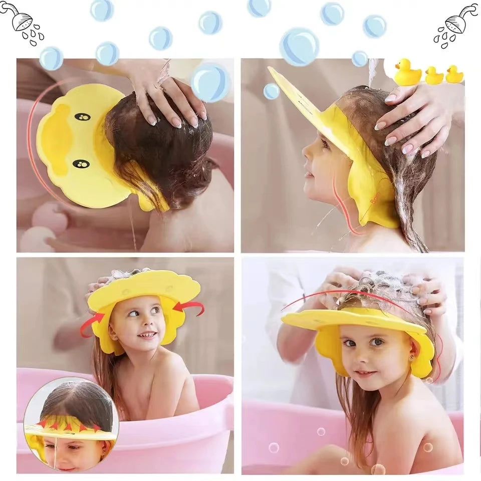 Baby Shower Cap for Toddlers – Amiriva Hippo Bath Visor Keeps Water & Shampoo Out of Baby’s Eyes - (BBY102)