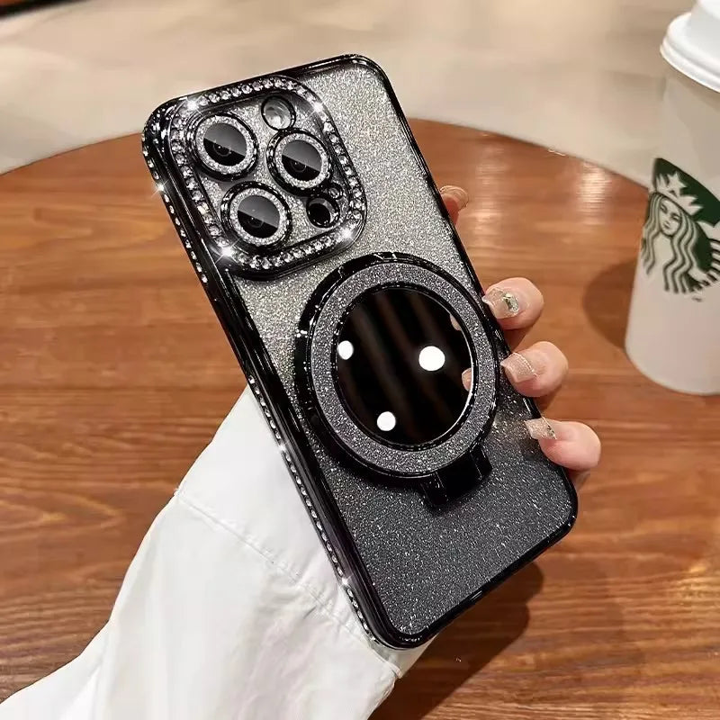 Luxury Diamond Clear Glitter MagSafe Case – Jewelled Protective Cover for All iPhone Models + Free Shipping - (SN1014)