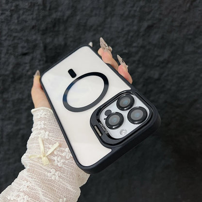 Luxury Magnetic iPhone Case – Shockproof, Stand & Glass Lens Protector - (SF2020C)
