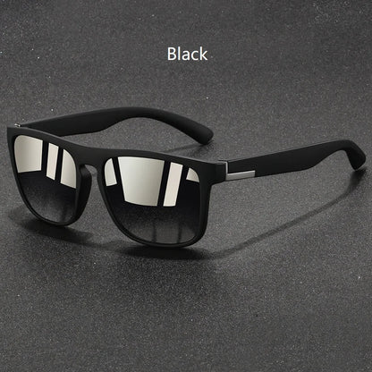 Amiriva Unisex Retro Rectangle Sunglasses with Polarized Lenses and UV400 Protection for Outdoor Activities