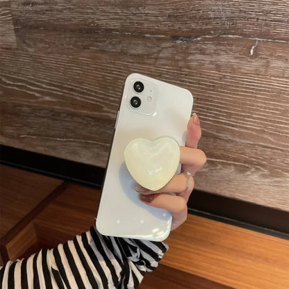 Heart-Shaped 3D Pop Grip Phone Holder – Expanding Finger Grip & Stand for Smartphones – Amiriva