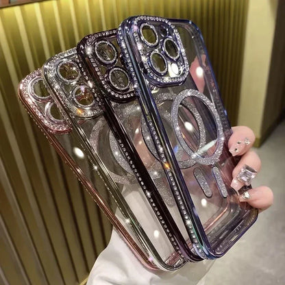Amiriva Glitter Transparent iPhone Case – MagSafe Compatible | Fashion Meets Function - KR1001A
