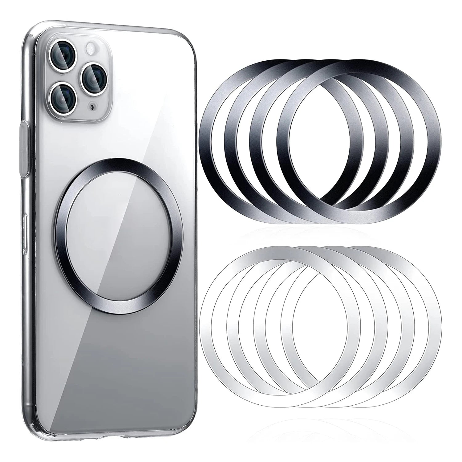 Amiriva Magnetic Wireless Charging Iron Plate Ring – Magsafe Accessory for iPhone, Samsung, Xiaomi
