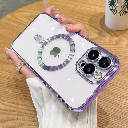 Luxury Lens Seal Protect Plating Phone Case For IPhone - (SF1008A)
