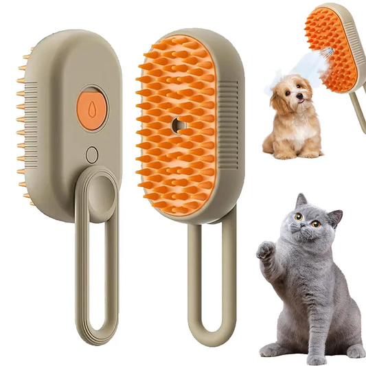 Amiriva Electric Pet Cleaning Brush – Steam, Massage & Grooming Tool for Cats and Dogs