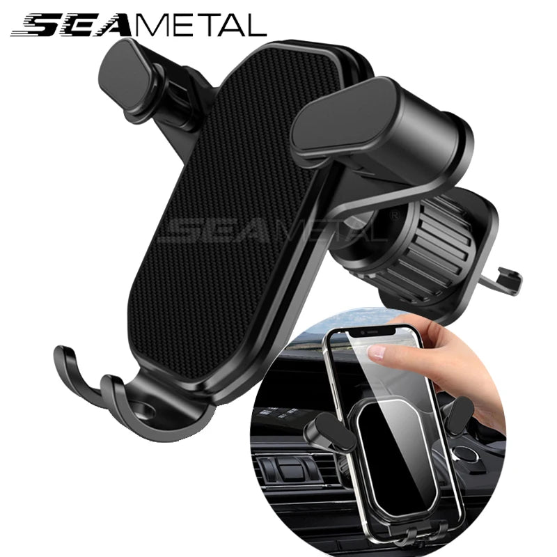 Amiriva SEAMETAL Gravity Car Phone Holder – Triangular Air Vent Mount for Samsung, Xiaomi, Huawei