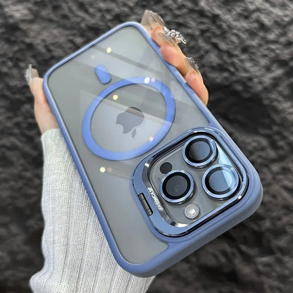 Luxury Magnetic iPhone Case – Shockproof, Stand & Glass Lens Protector - (SF2020C)