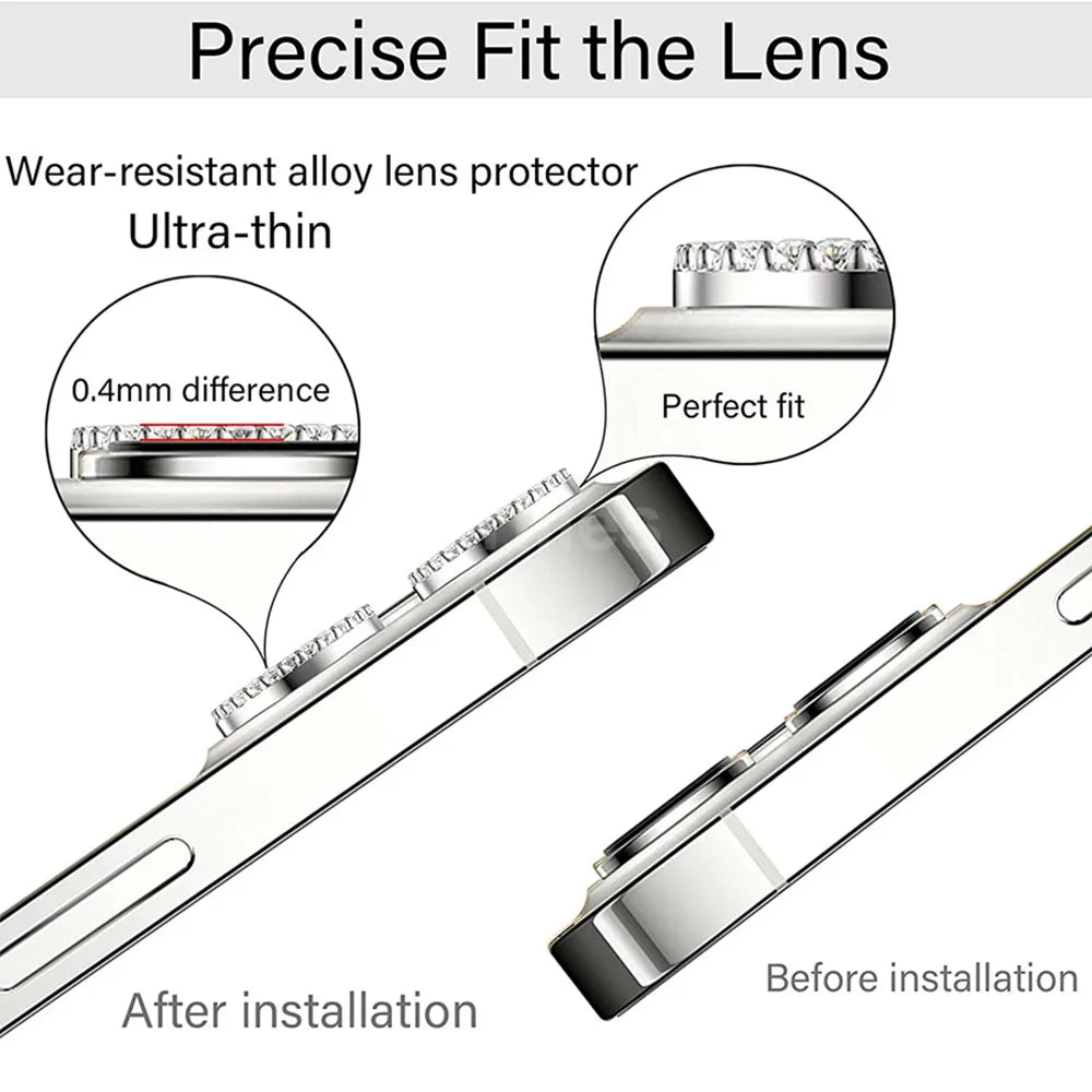 9D Diamond Camera Lens Protector for iPhone (AR1059)