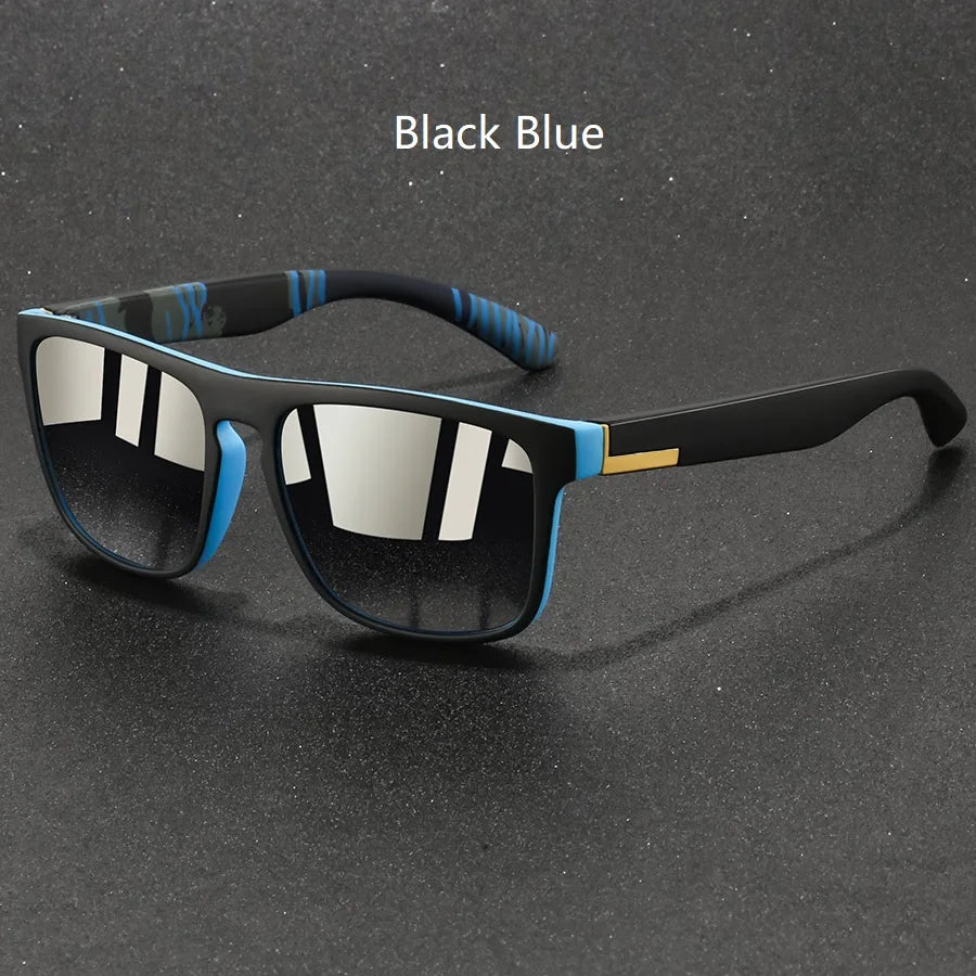 Amiriva Unisex Retro Rectangle Sunglasses with Polarized Lenses and UV400 Protection for Outdoor Activities
