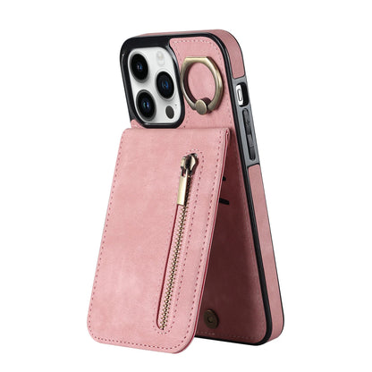 Zipper leather wallet iPhone case with RFID and card slots