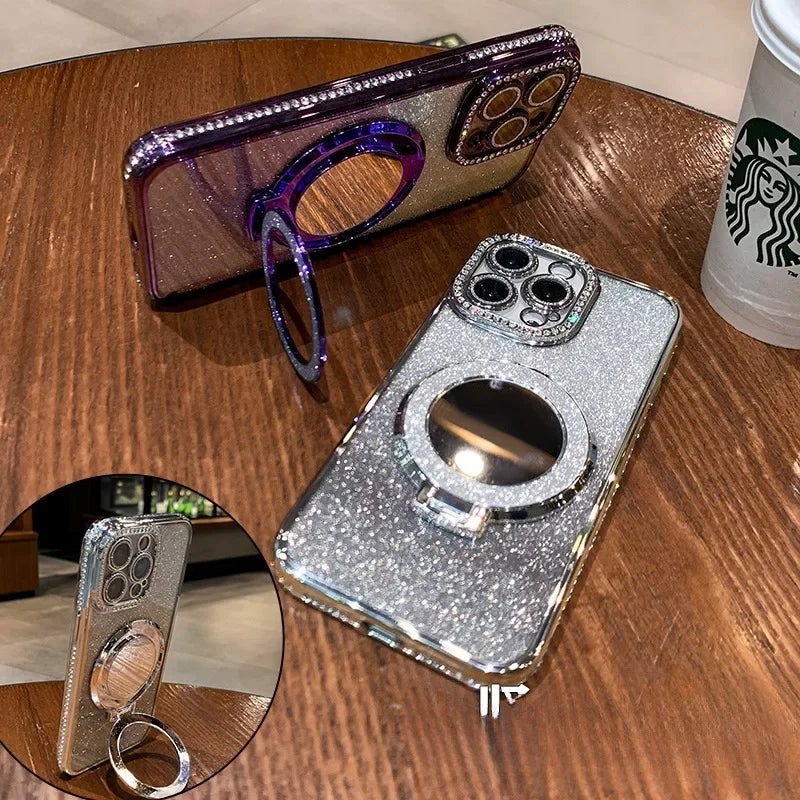 Luxury Diamond Clear Glitter MagSafe Case – Jewelled Protective Cover for All iPhone Models + Free Shipping - (SN1014)