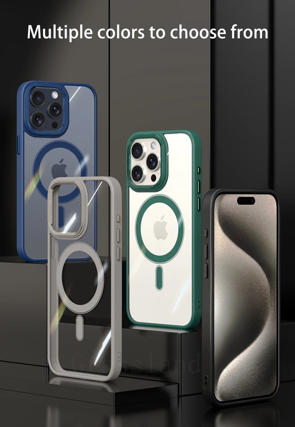 Luxury MagSafe Transparent Case for iPhone 16 15 14  – Wireless Charging Cover + Free Shipping - (SF1017)
