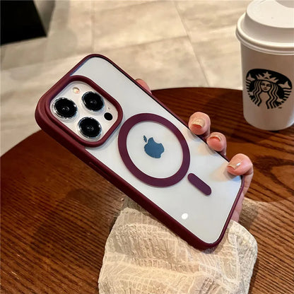 Luxury Magnetic Wireless Charging Case For Magsafe for iPhone - (SF1019A)