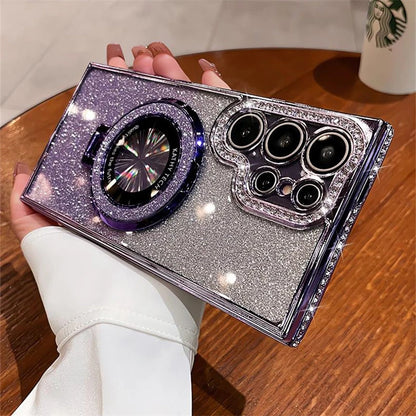 Amiriva glitter magnetic Samsung case - front view