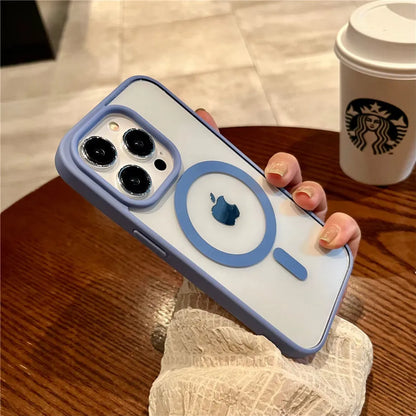 Luxury Magnetic Wireless Charging Case for MagSafe – Shockproof & Transparent Bumper for iPhone 16-11 Pro Max - (SF1019B)