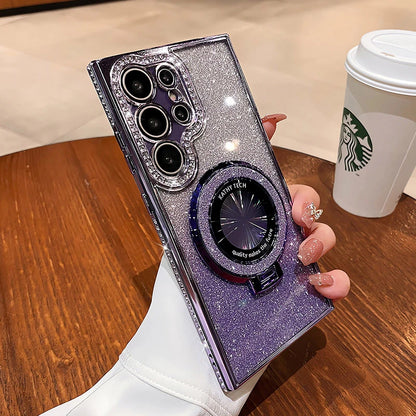 Amiriva glitter magnetic Samsung case - front view