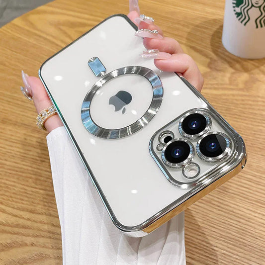 Luxury Magnetic Plating Case For iPhone - (SF1006B)