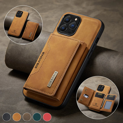 2-in-1 Magnetic Leather Wallet Case for iPhone 11–16 Pro Max – Detachable with Card Holder (ZYP333)