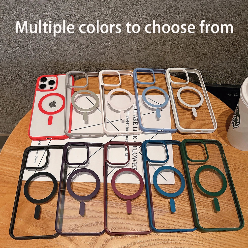 Luxury Magsafe Transparent Case For iPhone - (SF1017A)