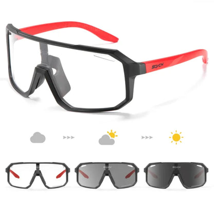 Amiriva unisex photochromic cycling sunglasses with UV400 lenses, lightweight acetate frame, ideal for road biking and outdoor sports