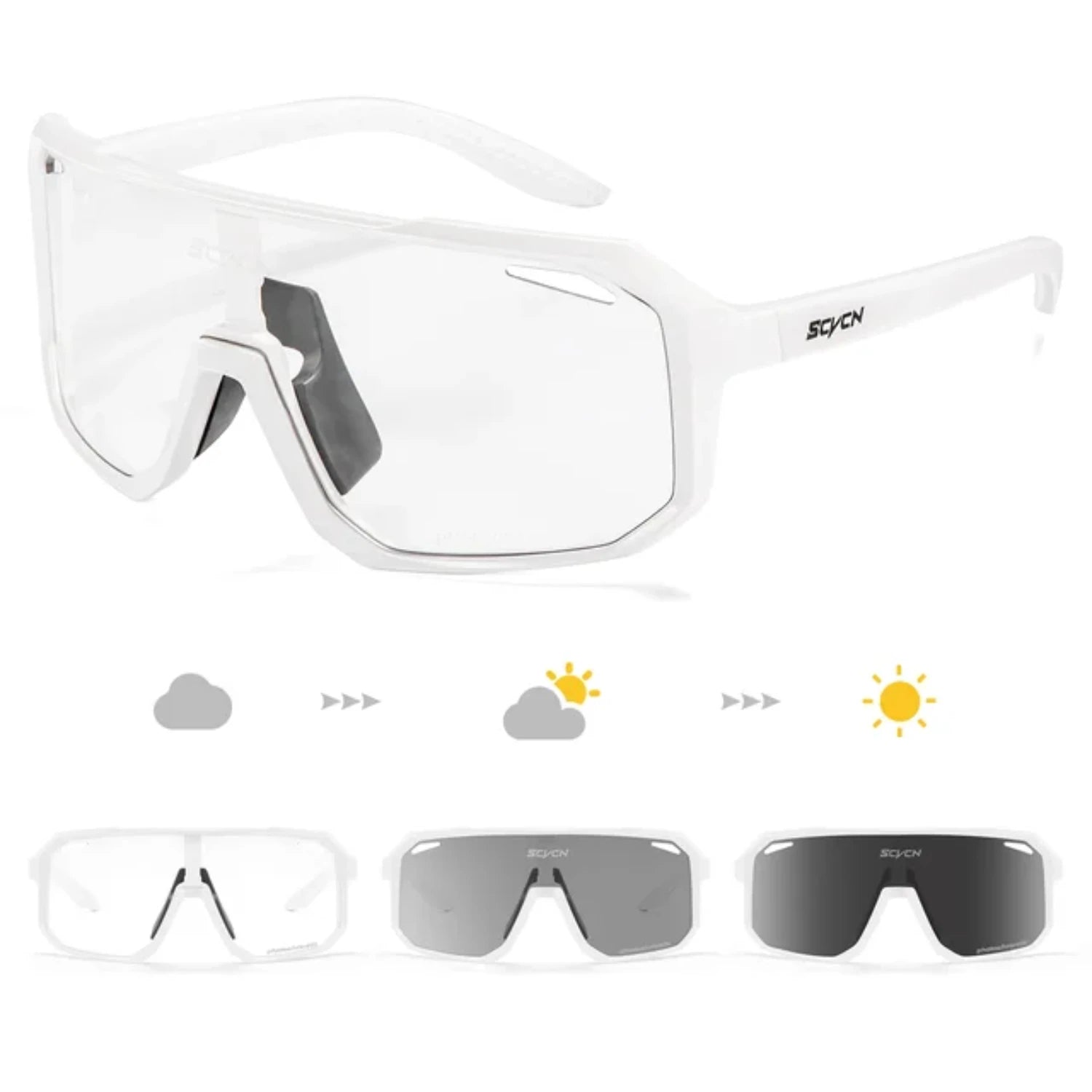 Amiriva unisex photochromic cycling sunglasses with UV400 lenses, lightweight acetate frame, ideal for road biking and outdoor sports