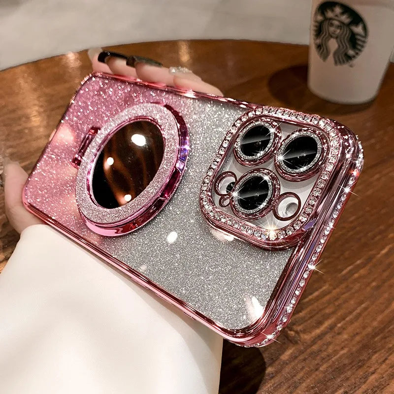 Luxury Diamond Clear Glitter MagSafe Case – Jewelled Protective Cover for All iPhone Models + Free Shipping - (SN1014)