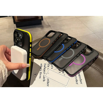 Luxury MagSafe Transparent Case for iPhone 16 15 14 13 12 11 Pro XS XR Max Mini Plus – Wireless Charging Cover + Free Shipping (SF1018)