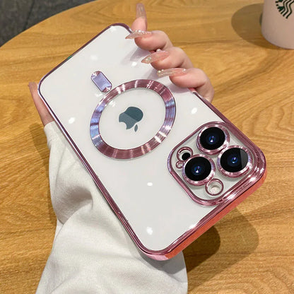 Luxury Magnetic Plating Case For iPhone - (SF1006B)