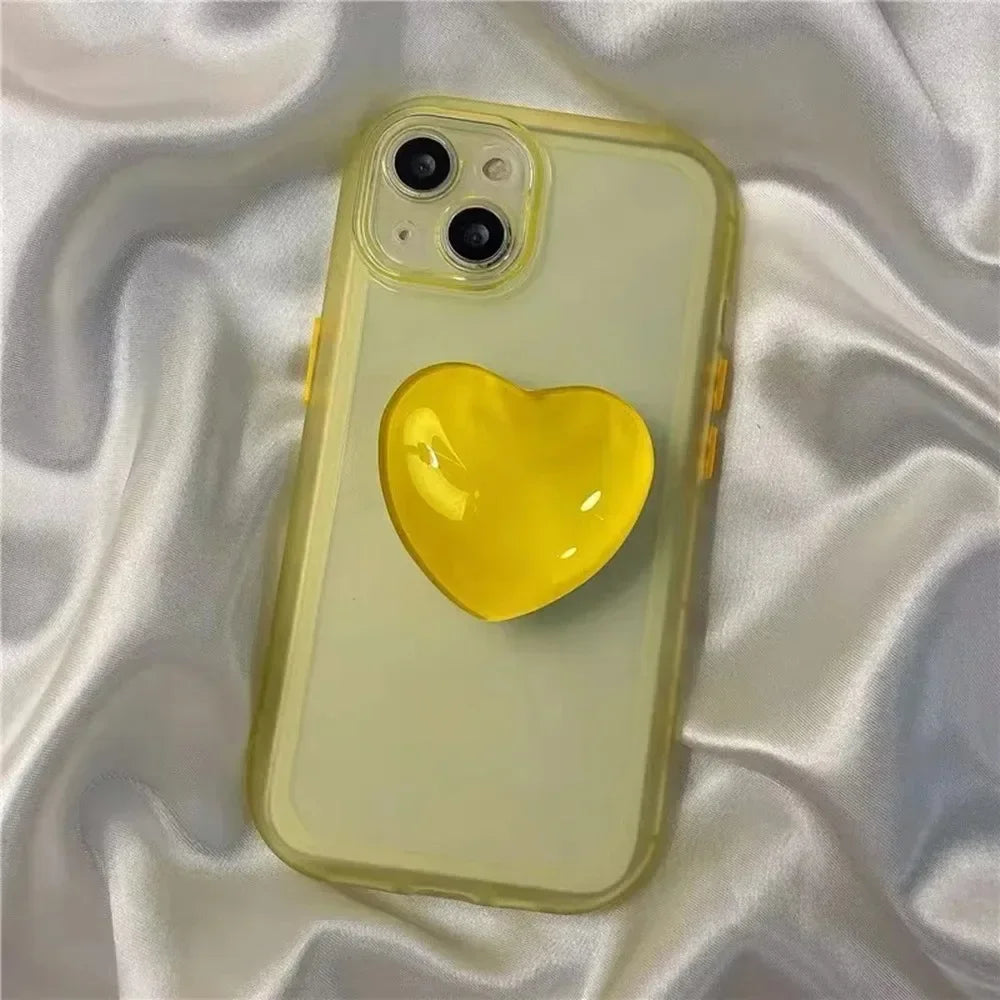 Heart-Shaped 3D Pop Grip Phone Holder – Expanding Finger Grip & Stand for Smartphones – Amiriva