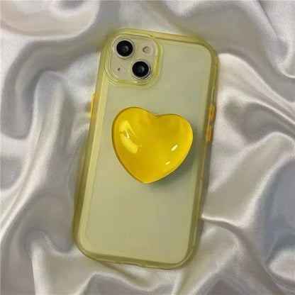 Heart-Shaped 3D Pop Grip Phone Holder – Expanding Finger Grip & Stand for Smartphones – Amiriva