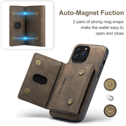 2-in-1 Magnetic Leather Wallet Case for iPhone 11–16 Pro Max – Detachable with Card Holder (ZYP333)
