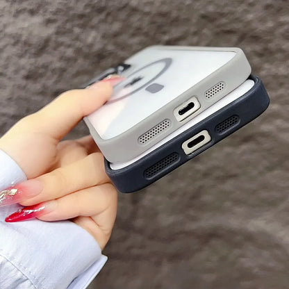 MagSafe Clear iPhone Case with Stand & Lens Protector- (CC1001)