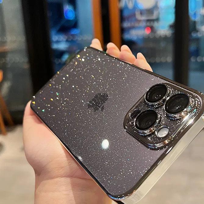 Amiriva Transparent shockproof glitter case for iPhone 14, 15, 16