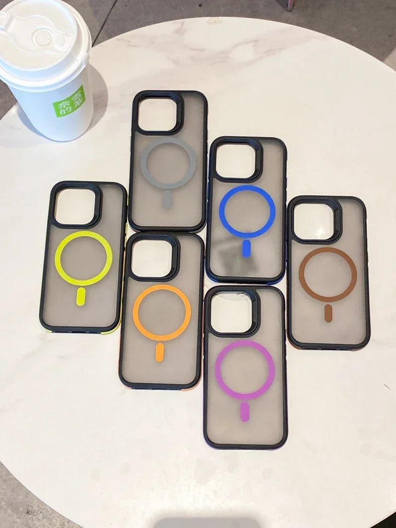 Frosted matte anti-smudge finish on Amiriva magnetic iPhone case