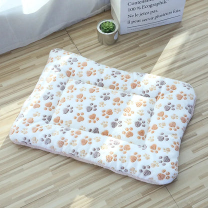 Amiriva Soft Coral Fleece Pet Sleeping Mat for Cats and Small Dogs