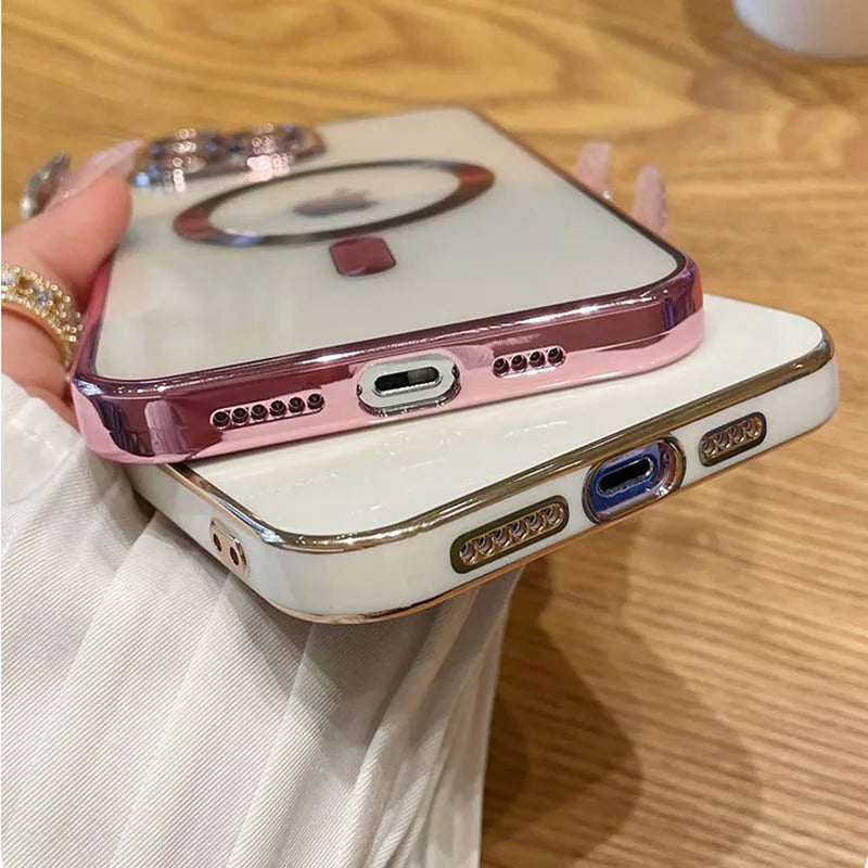Luxury Magnetic Plating Case For iPhone - (SF1006B)