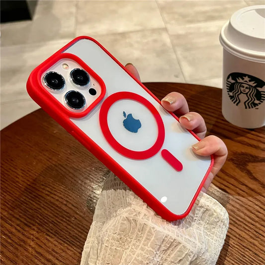 Luxury Magnetic Wireless Charging Case For Magsafe for iPhone - (SF1019A)