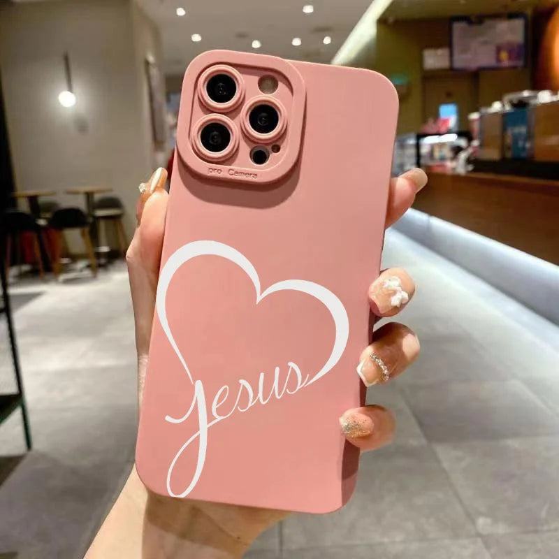 AMIRIVA Black and White Love Shockproof Silicone iPhone Case with Matte Finish – Compatible with iPhone 13 to 16 Pro Max
