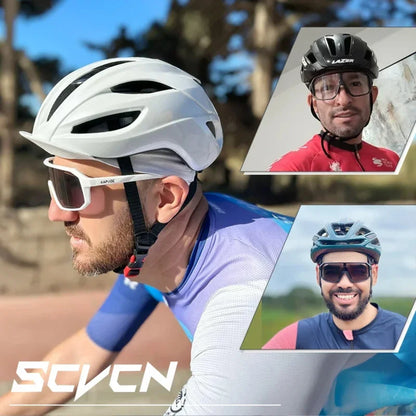 Amiriva unisex photochromic cycling sunglasses with UV400 lenses, lightweight acetate frame, ideal for road biking and outdoor sports
