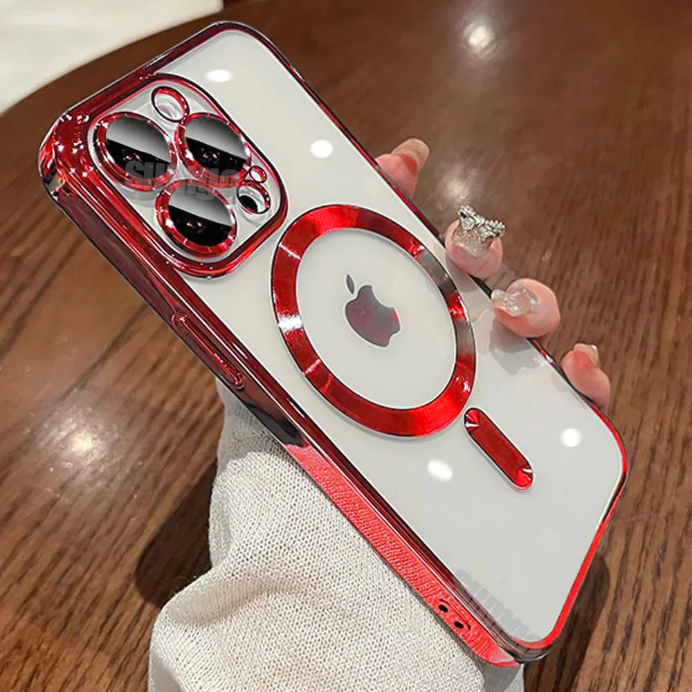 Amiriva ultrathin transparent iPhone case for iPhone 15 Pro Max with clear plating and slim fit design