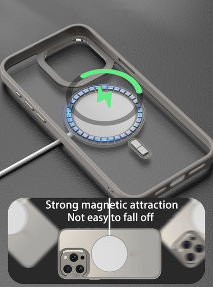 Luxury MagSafe Transparent Case for iPhone 16 15 14 13 12 11 Pro XS XR Max Mini Plus – Wireless Charging Cover + Free Shipping - (SF1017C)
