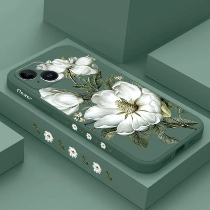 Amiriva Wild flowers cartoon iPhone case with floral design – front view