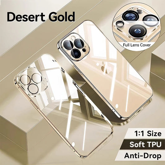 Amiriva Ultra-clear TPU case for iPhone 16 – crystal transparent shockproof cover