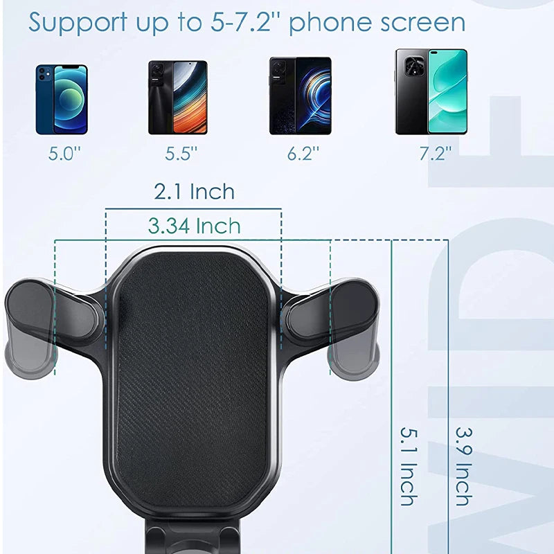 Amiriva Gravity Car Phone Holder – Triangular Air Vent Mount for Samsung, Xiaomi, Huawei